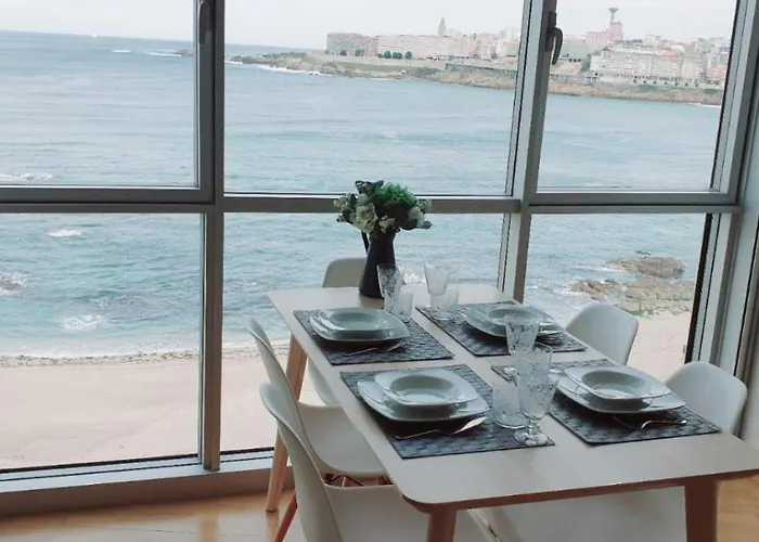 アパート Vivienda Con Increibles Vistas A La Playa De Riazor