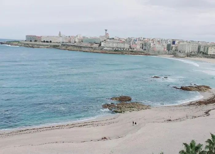 アパート Vivienda Con Increibles Vistas A La Playa De Riazor